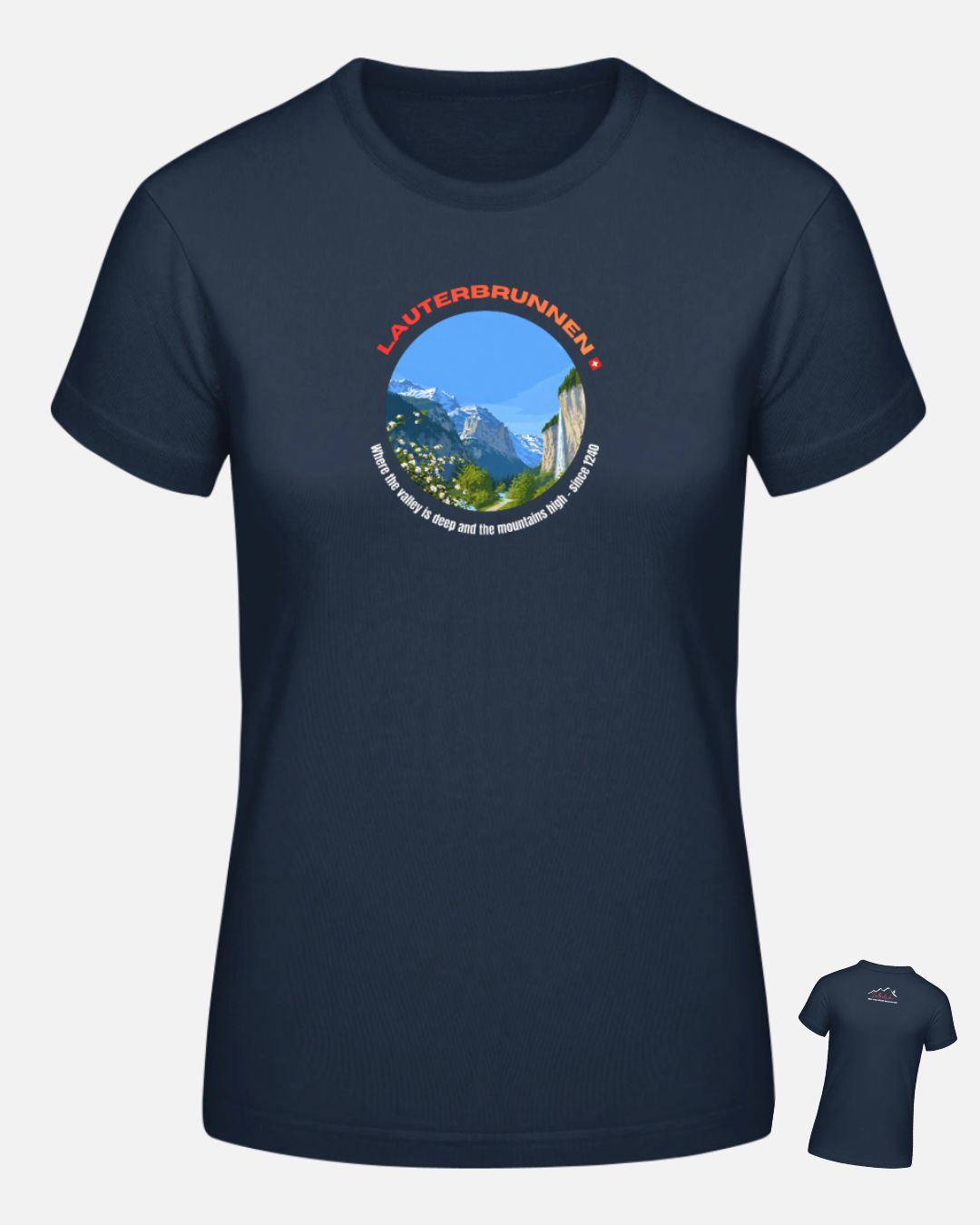 Lauterbrunnen Valley — Damen T-Shirt — Navyblau