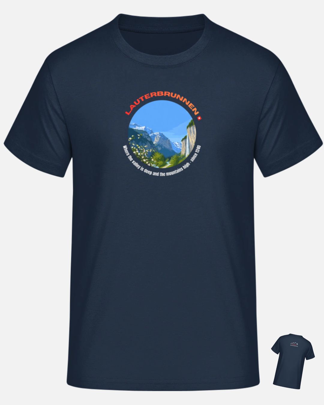 Lauterbrunnen Valley — Herren T-Shirt — Navyblau